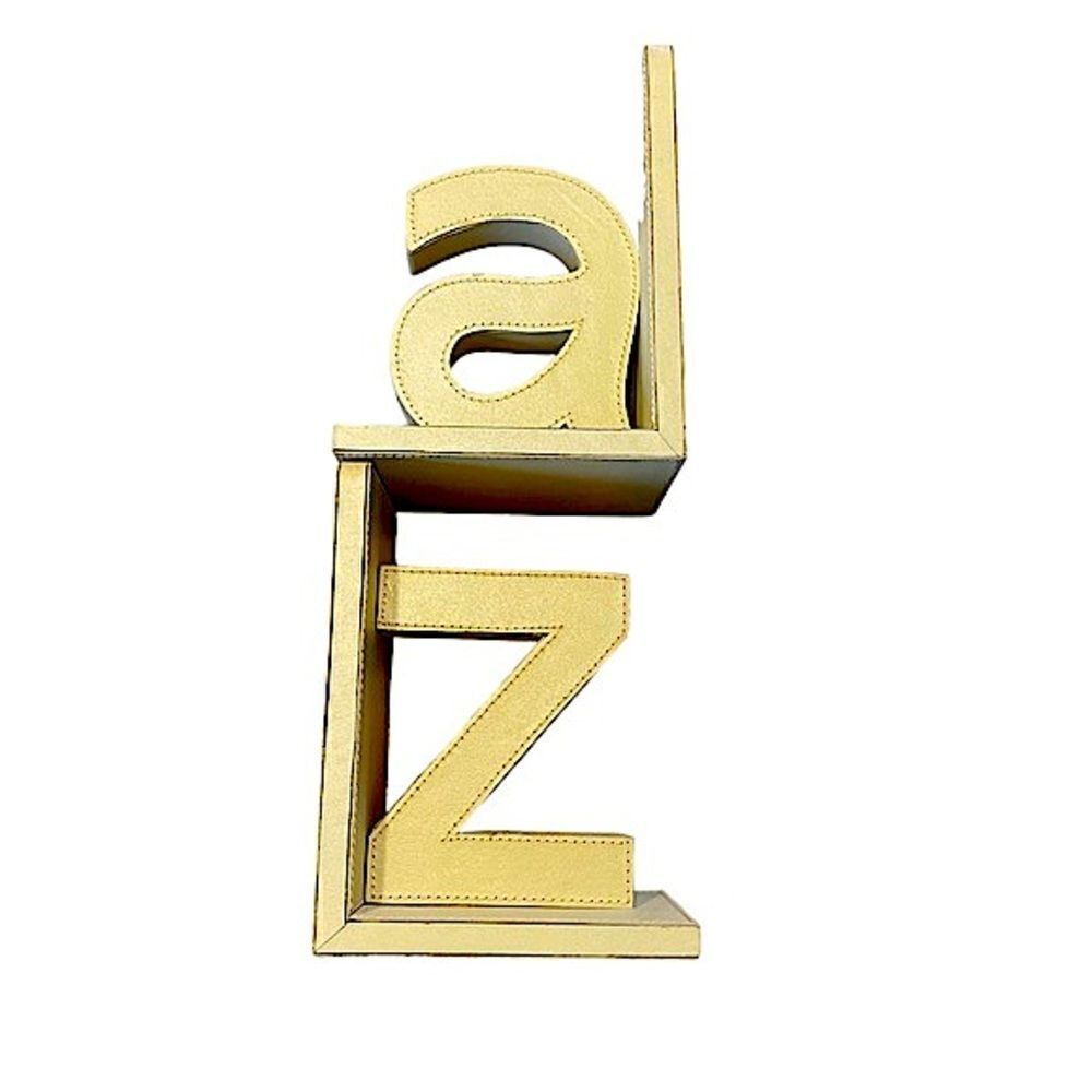 A-Z Faux leather covered Book ends